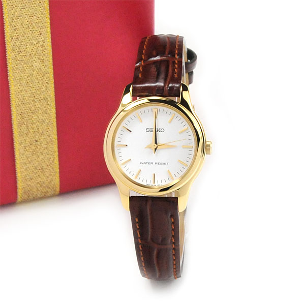 セイコー スピリット2 レディース 腕時計 レザーバンド SEIKO SSXP002 15,0 米寿 喜寿 卒寿 白寿 誕生日 母の日 記念日 お祝 記念品 金色 女性 娘 妻 友人 母 祖母