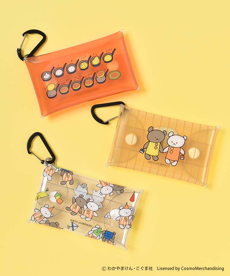 【メール便対応】こぐまちゃん しろくまちゃん グッズ カラビナポーチ ポーチ 小物入れ ミニ クリア 透明 絵本 キャラクター 雑貨 おしゃれ かわいい イヤホン ケース ギフト プレゼント オレンジ イエロー 黄 こぐまちゃんえほんクリアマルチS ブルーブルーエ bleubleuetのサムネイル