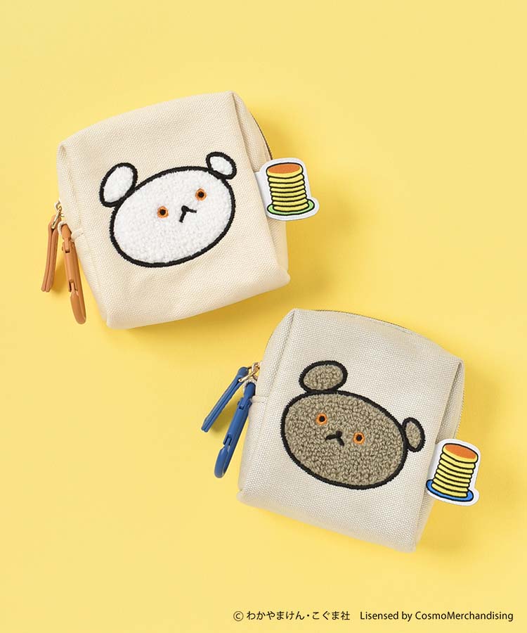 こぐまちゃん しろくまちゃん グッズ ミニポーチ ポーチ 小物入れ 携帯小物 カラビナ レディース おしゃれ かわいい 小さめ 絵本 キャラクター 雑貨 イヤホン ケース ギフト プレゼント ブルー 青 オレンジ こぐま社 こぐまちゃんえほんミニポーチ ブルーブルーエ bleubleuetのサムネイル