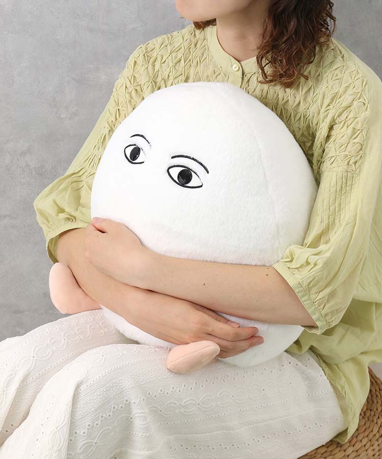 【送料無料対象商品】ぬいぐるみ 人形 大きい クッション メジェド 神様 古代エジプト グッズ ふわふわ もちもち かわいい おもしろ インテリア ギフト プレゼント ホワイト 白 ぽちゃだっこメジェドぬいぐるみ ブルーブルーエ bleubleuet