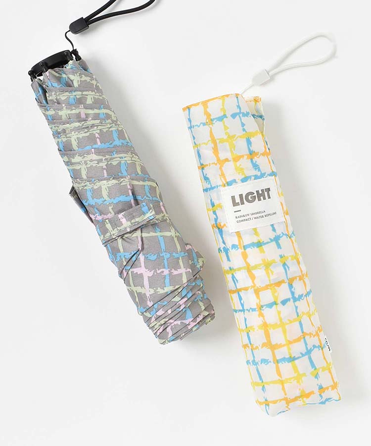 For Women - 雨傘 日傘 晴雨兼用 折り畳み 軽量 軽い コンパクト 超撥水 UV 紫外線カット グラスファイバー骨 ギフト プレゼント グレー イエロー 50cm ツイード雨折傘 ブルーブルーエ bleubleuet