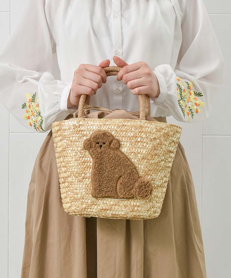 おしゃれ猫のカゴバッグ　トートバック　ハングル生地おまとめ ファーリーカゴバッグ ねこ キャット かごバッグ トート トートバッグ