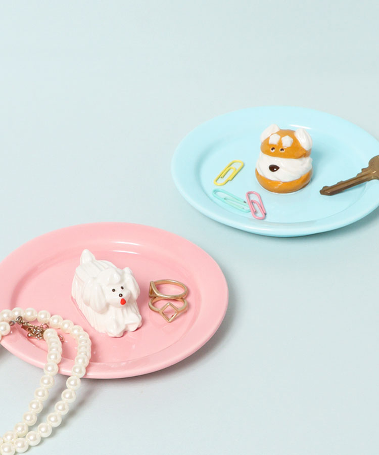 Maison terrier グッズ トレー トレイ 陶器 アクセサリー 時計 鍵 収納 インテリア マルチーズ シュナウザー 犬 いぬ お菓子 モチーフ おし...