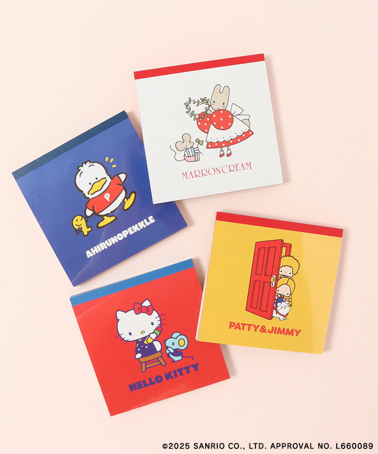 【メール便対応】Sanrio グッズ メモ帳 メモパッド ブロック 紙 文房具 キティ パティ ジミー マロン ペックル ハンギョドン クリリン 柄 80枚 レ...