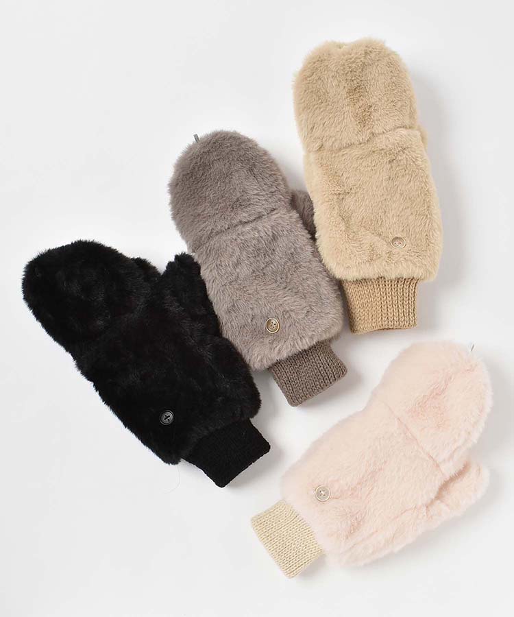 \★ブラックフライデー タイムセール★/手袋 ミトン グローブ レディース スマホ対応 暖かい 防寒 おしゃれ ふわふわ もこもこ カジュアル 秋冬 コーデ ギ...