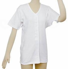 レディース 婦人 女性用 介護 介護用 介護用品 リハビリ リハビリ用 リハビリ用品 福祉 福祉用 福祉用品 肌着 シャツ 半袖 ワンタッチ テイコブ ホワイト