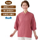 【ロングファスナーパフスリーブTシャツ(婦人)】 高齢者向け ファッション シニア アパレル レディース 女性服 大人 おしゃれ アイテム 可愛い パフ デザイン 6分袖 Tシャツ トップス パープル 使いやすい 春服 夏服 ゆったり お出かけ 母の日 贈り物 プレゼント 洗濯可