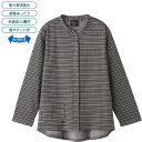 【前開きTシャツ(婦人)】高齢者 高齢者向け ファッション シニア アパレル レディース 女性服 おしゃれ アイテム シンプル デザイン チェック柄 Tシャツ ...