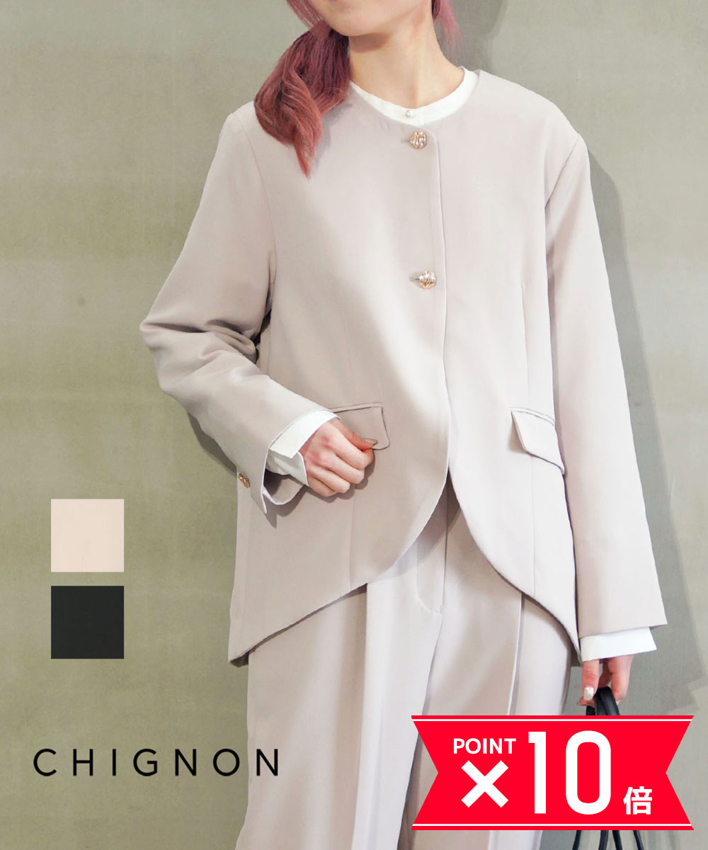 楽天市場】chignon（種類（コート・ジャケット）ノーカラー