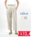 【6/22 20時からポイント10倍】【LINEクーポン有】ル グラジック le glazik 50s リネンクロス テーパードパンツ タックパンツ・JL-26...