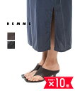【5/15限定10%クーポン&ポイント10倍】レメ REMME レザー スクエアトゥ トングサンダル ミュール・TO-PORTI-RO-0242301(レディー...