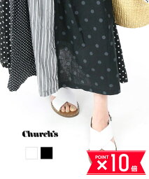 チャーチ サンダル レディース 【P10倍＋25日限定クーポン対象】(A-2)(チャーチ Church's) プレステージカーフ レザークロスサンダル RHONDA・RHONDA-4082101(レディース)