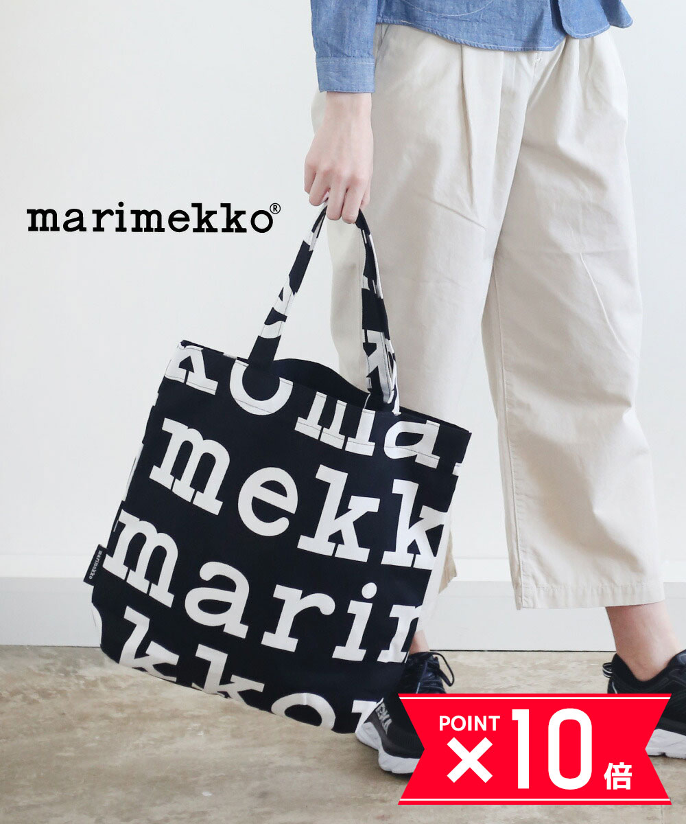 マリメッコ 帆布・キャンバスバッグ レディース 【P10倍＋5/15限定11%OFFクーポン】マリメッコ marimekko コットンキャンバス ロゴ トートバッグ NOTKO LOGO TOTE BAG・52199247312-0062301(レディース)