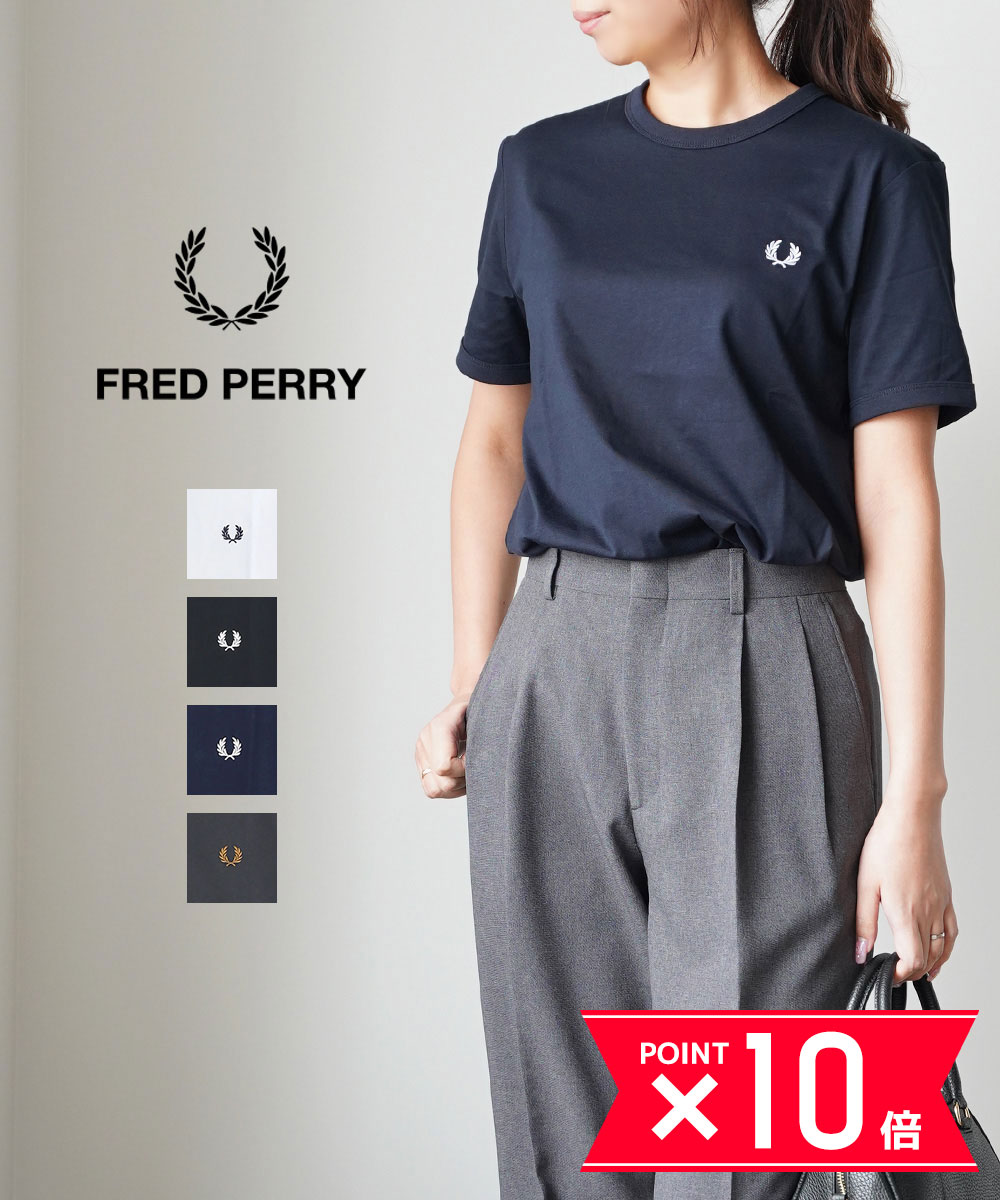 フレッドペリー Tシャツ メンズ 【P10倍＋5/15限定11%OFFクーポン】【2024年春夏新作】フレッドペリー FRED PERRY Tシャツ カットソー トップス リンガーTシャツ クルーネック 半袖 コットン 定番 無地 ワンポイント・M3519-3872401(メール便可能商品)[M便 5/5](メンズ)(レディース)