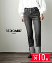 【4/30限定 P10倍＋11%OFFクーポン】レッドカード RED CARD コットンストレッチ ロールアップデニムパンツ ジーンズ Liberty Roll Up・60421R-2942102(レディース)