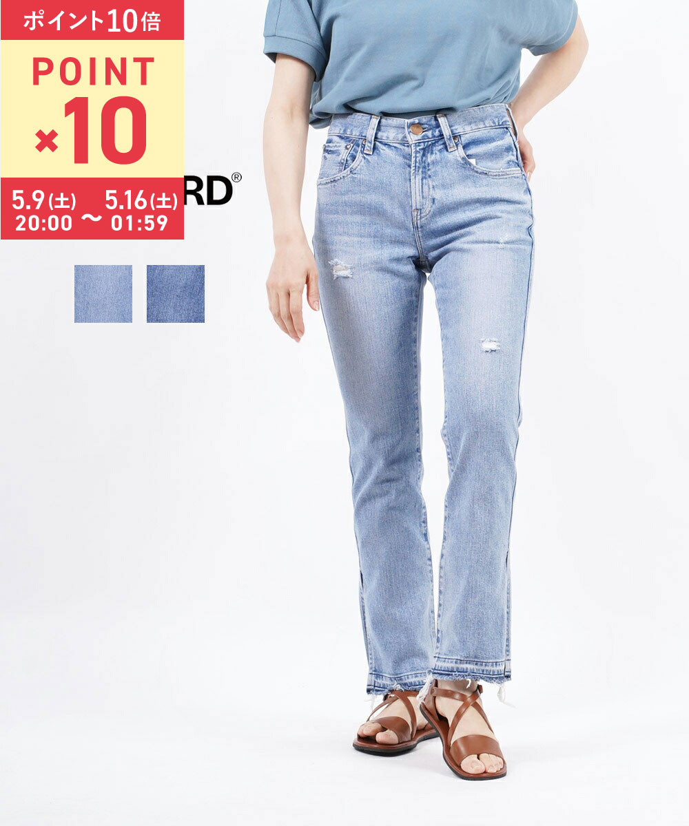 [10% off coupon available only on May 15th] [10x points during the marathon period] RED CARD TOKYO Cotton Stretch Slit Straight Denim Jeans Liberty Slit 12321S01-2942201 (Women's)