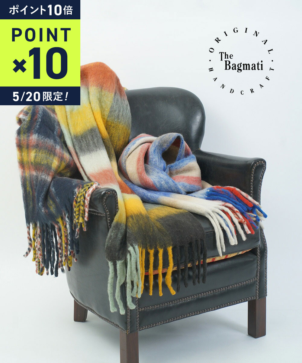 Cotton - 【5/20限定10%クーポン&ポイント10倍】【LINEクーポン有】ザ バグマティ The Bagmati マフラー ストール ウール ミックス チェック 大判 ボリューム おしゃれ かわいい プレゼント ギフト・PA-ECHARPE40-0242502(レディース)