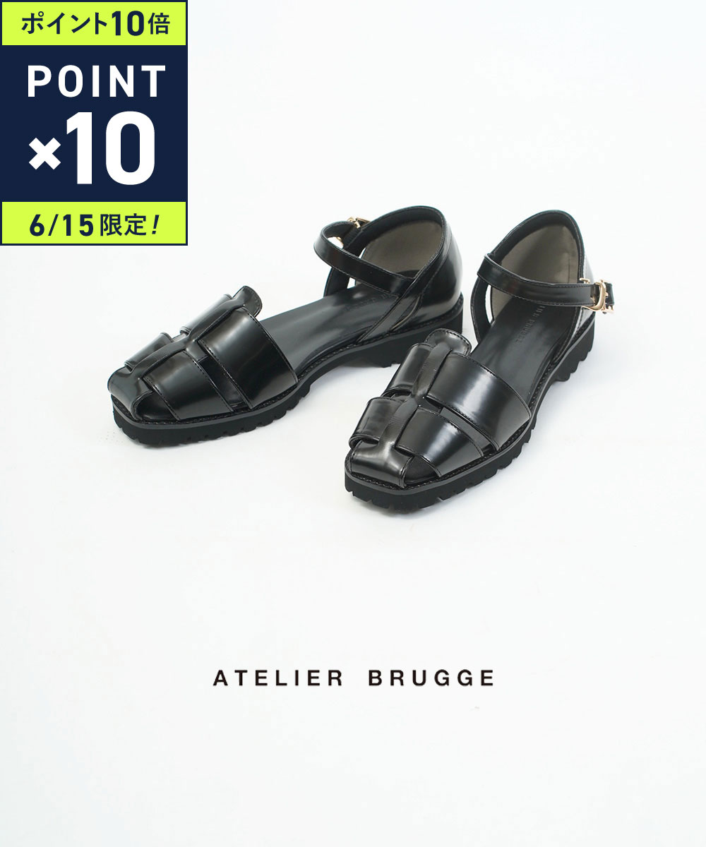 【6/15限定10%クーポン&ポイント10倍】【LINEクーポン有】アトリエブルージュ atelier brugge サンダル グルカサンダル ストラップサンダル 春夏 ローヒール 歩きやすい 疲れにくい 合皮 かかとあり 大人・25ISM-10-0752501(レディース)