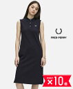 【ポイント10倍】【LINEクーポン有】【2025年春夏新作】フレッドペリー FRED PERRY ワンピース ポロシャツ ポロワンピース ポロ ノースリーブ 鹿の子 カノコ 膝丈 膝下丈 カジュアル・D9181-3872501(レディース)