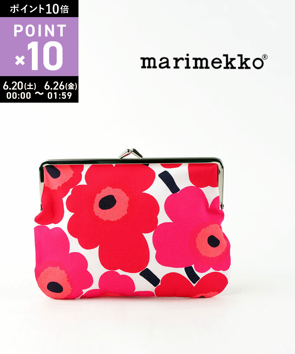Rakuten - 【マラソン期間ポイント10倍】【LINEクーポン有】マリメッコ marimekko ポーチ 小物入れ メイクポーチ 化粧ポーチ 薄型 がま口 北欧 ウニッコ 花柄 かわいい・5263331539-0062301(メール便可)[M便 3/5](レディース)