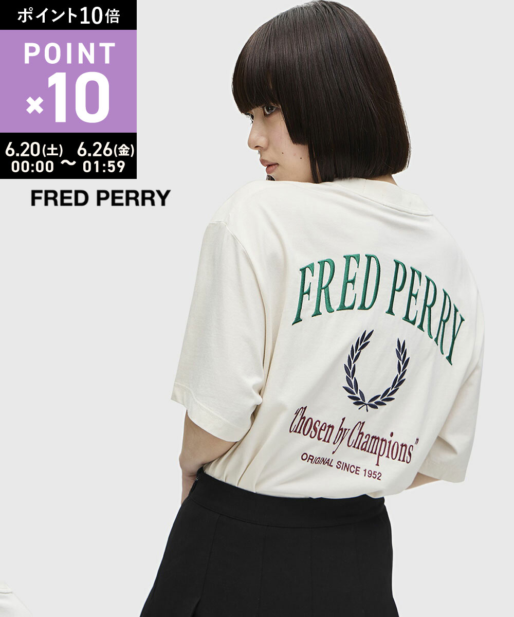 Rakuten - 【マラソン期間中ポイント10倍】【LINEクーポン有】フレッドペリー FRED PERRY Tシャツ カットソー トップス コットン 半袖 バック ロゴ 刺しゅう 大人・M9826-3872501(メンズ)(レディース)