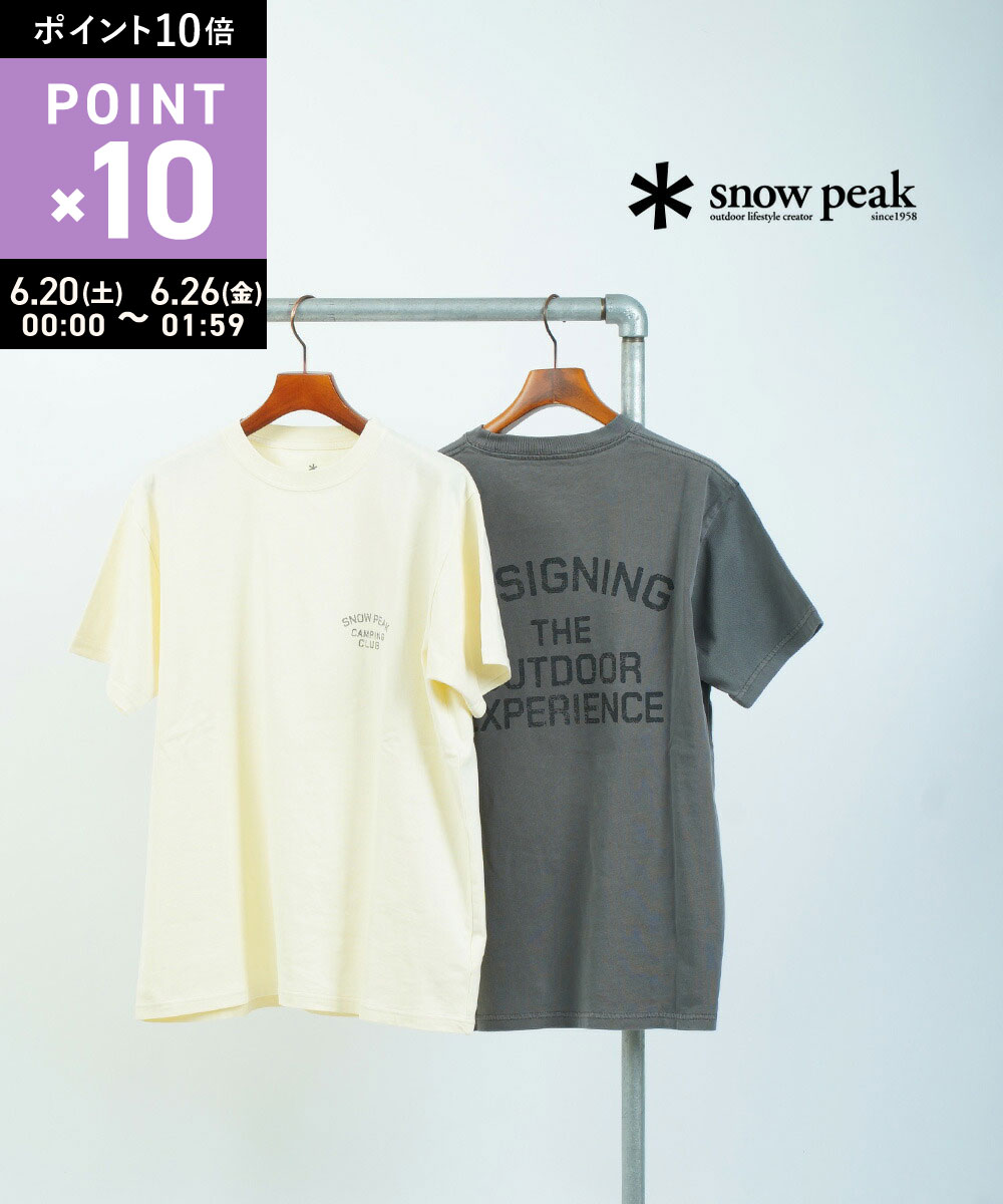 Rakuten - 【6/25限定10%クーポン&ポイント10倍】【LINEクーポン有】スノーピーク Snow Peak Tシャツ 半袖 カットソー トップス ロゴ おしゃれ キャンプ アウトドア 男女兼用・TS-25SU202-4622501(メンズ)(レディース)