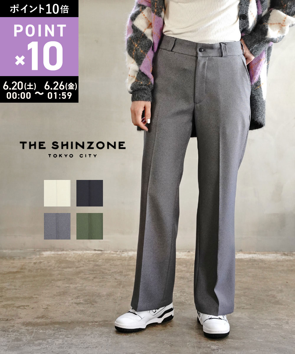 ザ シンゾーン パンツ センタープレス THE SHINZONE センタープレス スラックスパンツ ホワイト ブラック グレー カーキ XS S M L XL XXLCENTER PRESS PANTS ・17SMSPA16-4432501(レディース)