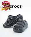 【9/10はエントリーで2人に1人ポイントバック】【40%OFF】クロックス crocs サンダル メガ クラッシュ 厚底 スライドサンダル ストラップ シューズ 靴 ブラック 黒 カジュアル・209842-0122401(レディース)(A-0)