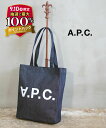 【LINEクーポン有】アー・ペー・セー A.P.C. トートバッグ デニム バッグ 鞄 ユニセックス ロゴ A4 肩掛け シンプル おしゃれ カジュアル 通勤 通学・25082102069-3902501(メンズ)(レディース)