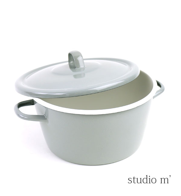 【LINEクーポン有】スタジオエム studio m' 琺瑯 両手鍋 20cm ホーロー・HORO-2732401(レディース)(1F-W)