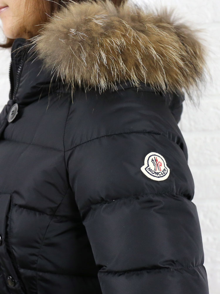 【クーポン対象外】MONCLER(モンクレール)ナイロン ベルト付き ファーフード ダウンジャケット  “GENE”・GENE-2011402【レディース】【楽ギフ_包装】
