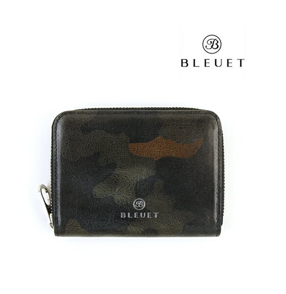 【LINEクーポン有】ブルエ BLEUET レザー カモフラ柄 財布 ミニウォレット outlet SWA-0059-0471701(メンズ)(レディース)(春夏アイテム)