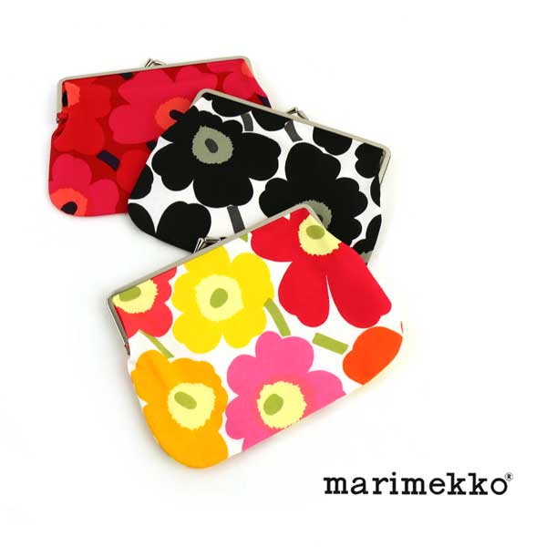 【6/2まで11%OFFクーポン発行中】【LINEクーポン有】マリメッコ marimekko コットン ミニウニッコ柄 がま口ポーチ PUOLIKAS KUKKARO MINI UNIKKO outlet ・5263331539-0062301(メール便可能商品)[M便 3/5](レディース)