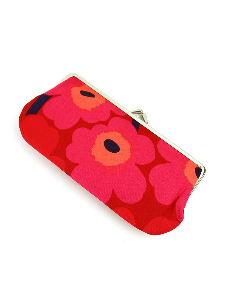 (マリメッコ marimekko)コットン ミニウニッコ柄 横長 がま口ポーチ SILMALASIKUKKARO MINI UNIKKO・5263131535-0062001(メール便可能商品)[M便 3/5](レディース)