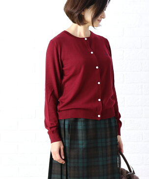 【フレッドペリー FRED PERRY】ウール クルーネック ティップライン 長袖 カーディガン TIPPED CREW NECK CARDIGAN・F7149-3871802【レディース】【◎】