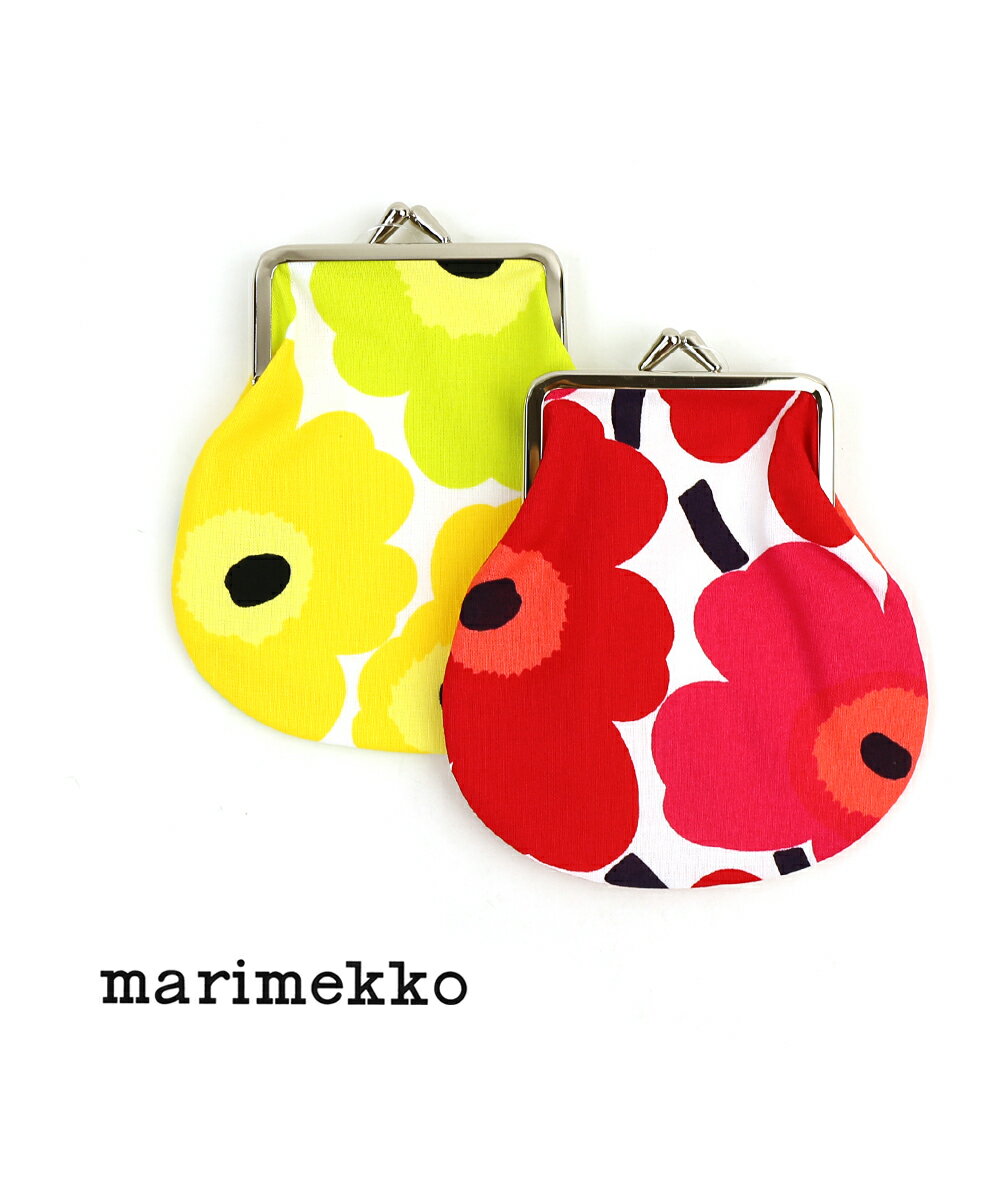 【6/2まで11%OFFクーポン発行中】【LINEクーポン有】マリメッコ marimekko コットン ウニッコ柄 がま口 小物入れ ポーチ MINI UNIKKO PIENI KUKKARO・5263131534-0062301(メール便可能商品)[M便 4/5](レディース)