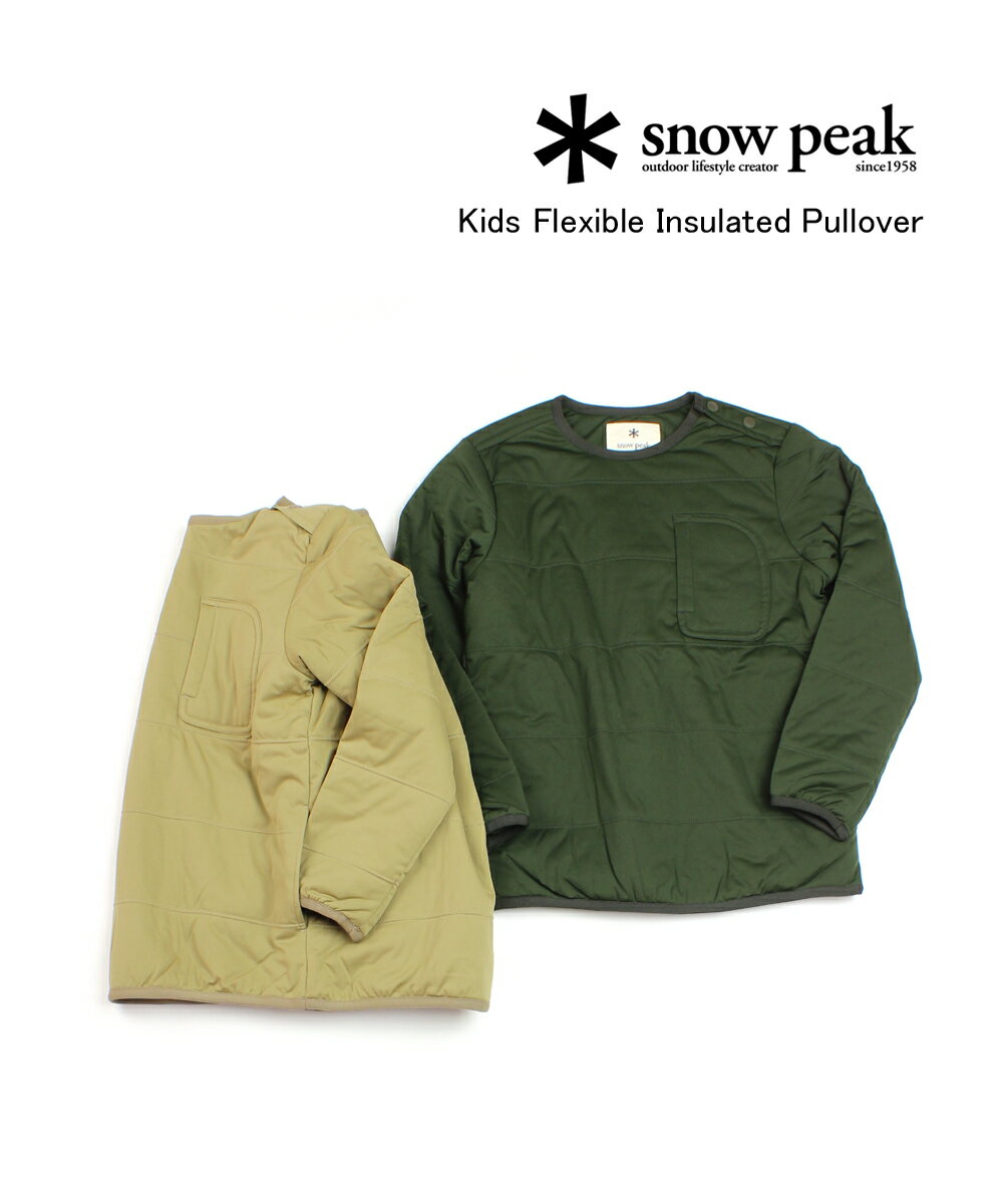 楽天etre！par bleu comme bleu【LINEクーポン有】スノーピーク Snow Peak キッズ クルーネック 中綿プルオーバー フレキシブルインサレーションプルオーバー Kids Flexible Insulated Pullover・KD-FI-PULLOVER-4622002（レディース）（may0520）