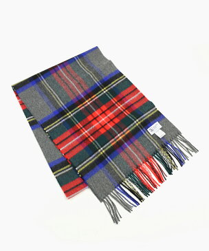 【ジョンストンズ JOHNSTONS】カシミヤ チェック 無地 フリンジ マフラー ストール 190×35cm・WA000057-2852002【メンズ】【レディース】