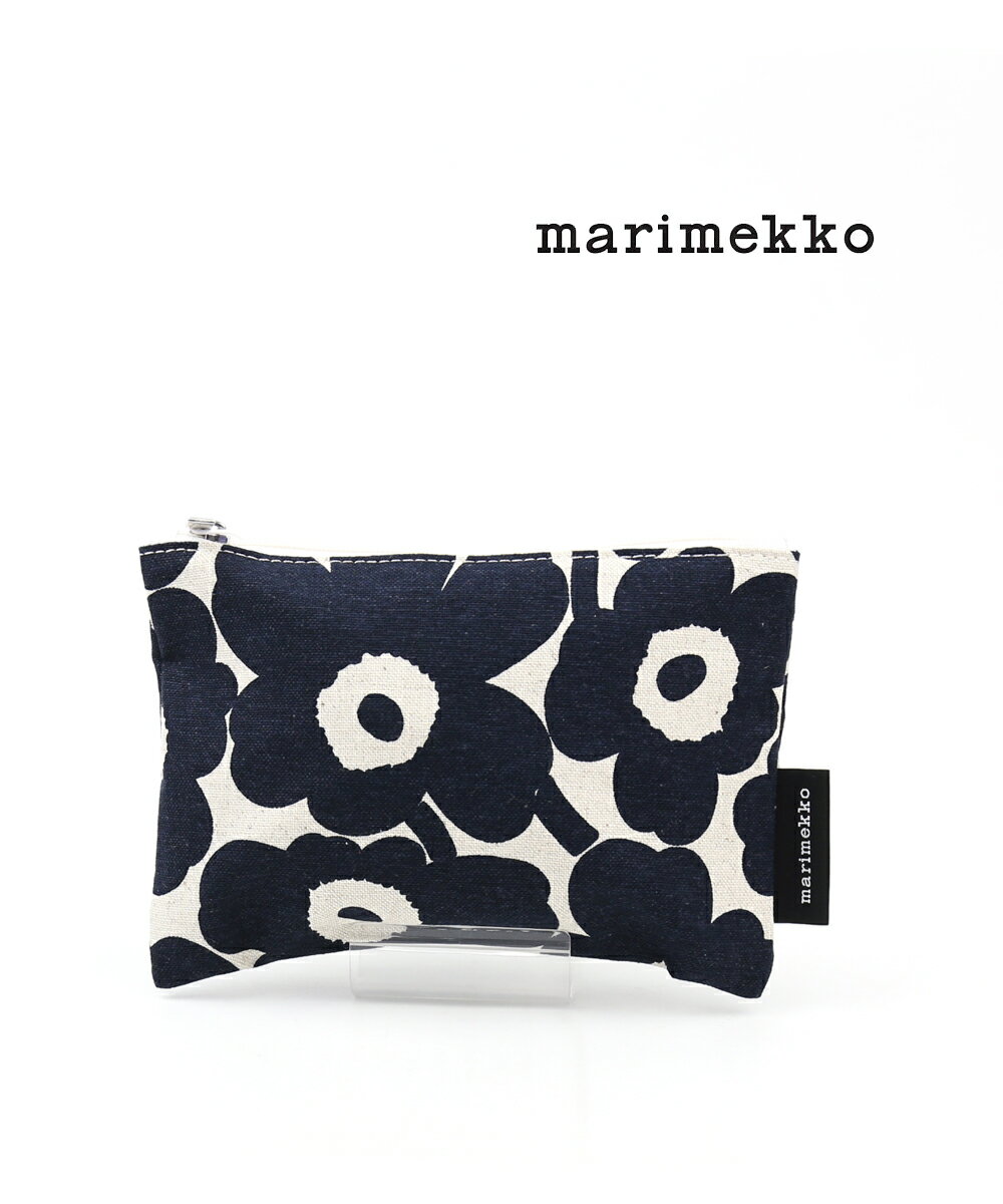 【20%OFF】【LINEクーポン有】マリメッコ marimekko コットンリネン ウニッコ柄 ポーチ 小物入れ フラットポーチ KAIKA MINI UNIKKO・52209470529-0062401(メール便可能商品)[M便 4/5](レディース)