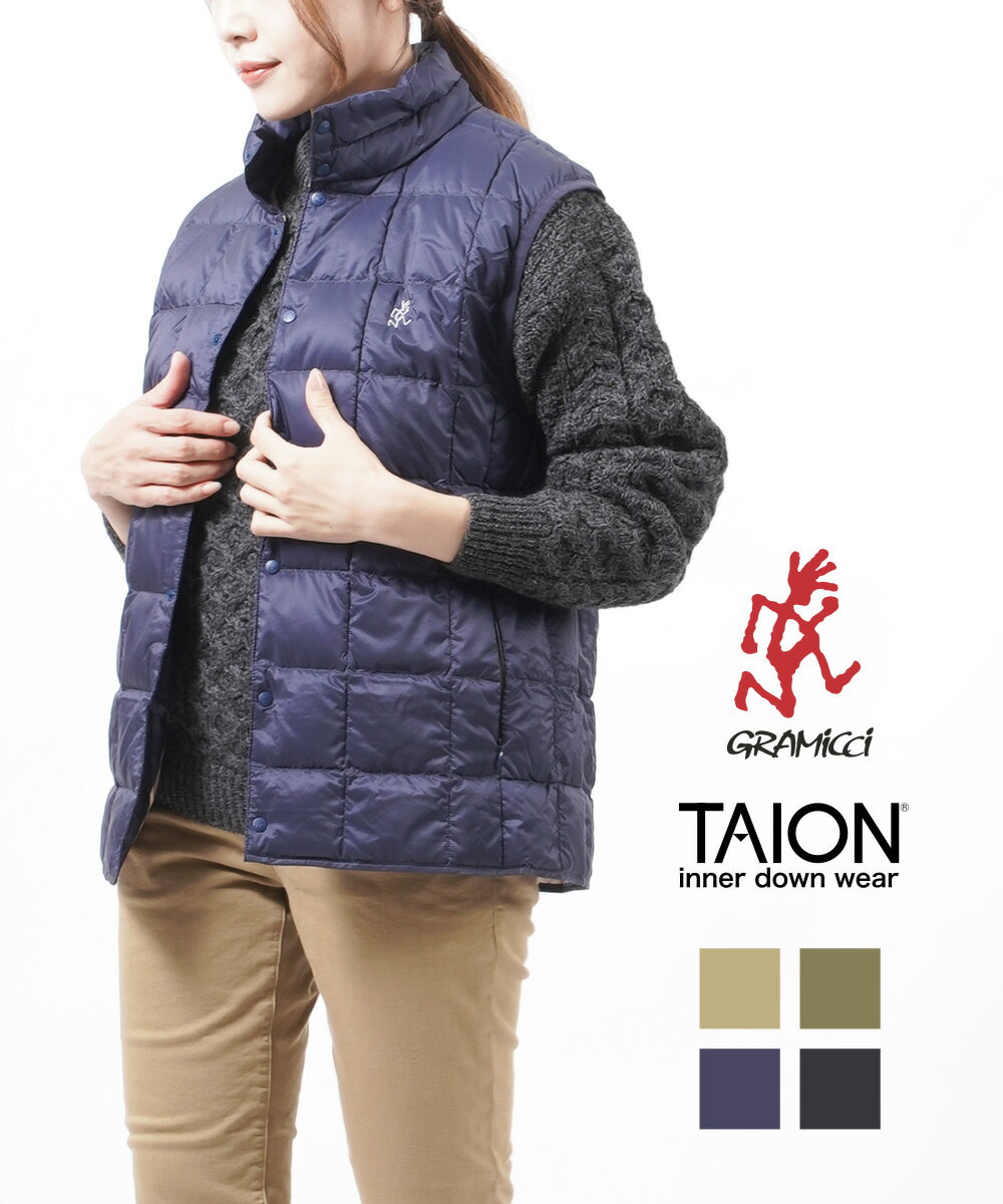 (グラミチ GRAMICCI)×TAION ライトダウンベスト パッカブルダウンベスト INNER DOWN VEST インナーダウンベスト・TG-1F-002-2082102(レディース)