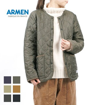 【30%OFF】(アーメン ARMEN)ヒートキルティング×フリース キルティングジャケット ノーカラージャケット・NAM1851-0342102(メンズ)(レディース)(JP)