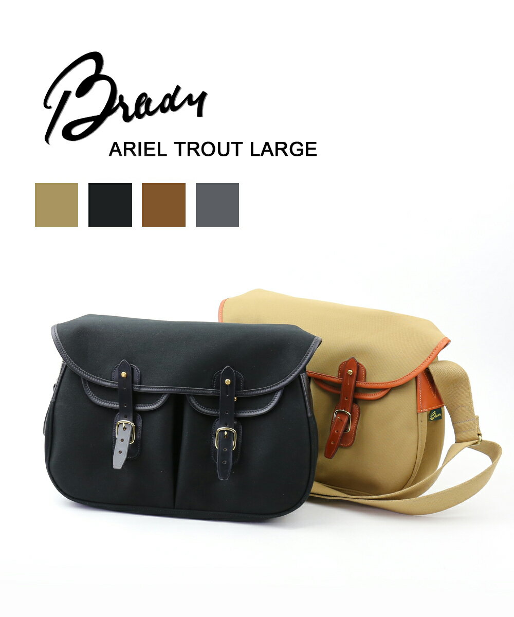 ブレディ Brady コットンキャンバス ショルダーバッグ ARIEL TROUT LARGE アリエルトラウト ラージ・ARIEL-TROUT-L-0322202(メンズ)(レディース)(クーポン対象外)