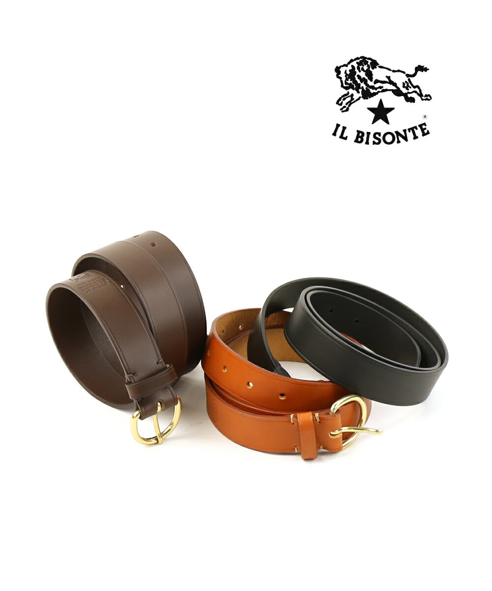イルビゾンテ 正規品 IL BISONTE ベルト レザー ヌメ ブラウン ブラック 90 95 クラシック シンプル かわいい おしゃれ 売れ筋アイテム プレ...