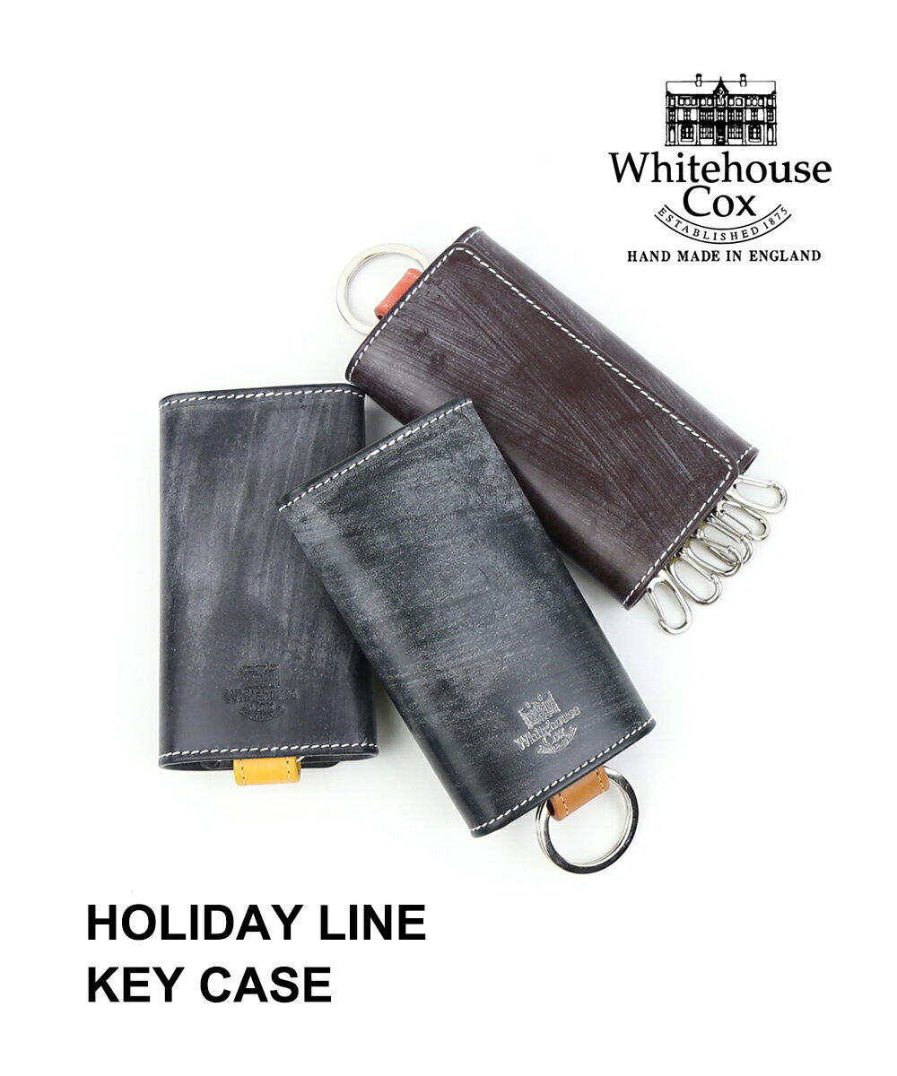 ホワイトハウスコックス 【5/18～20限定11%OFFクーポン対象】【LINEクーポン有】ホワイトハウスコックス Whitehouse Cox ブライドルレザー ホリデーライン コンビカラー キーリング付き キーケース おしゃれ ・S9692-H-1832202(メンズ)(レディース)(クーポン対象外)