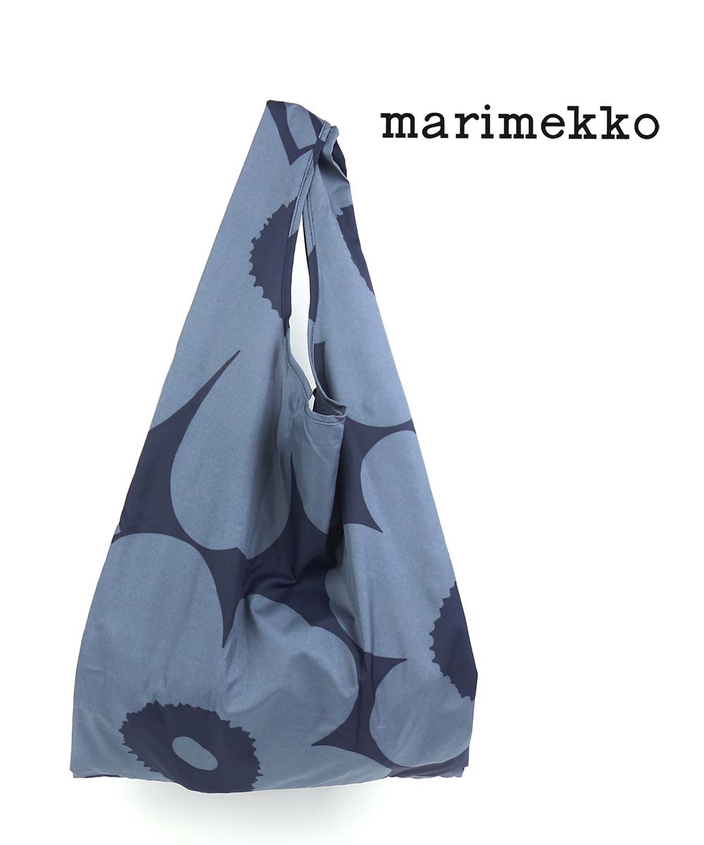 【2023年春夏新作】 マリメッコ エコバッグ marimekko ダークブルー 北欧 かわいい 人気 日本限定 ウニッコ柄 ショッピングバッグ スマートバッグ SMARTBAG UNIKKO・52239291781-0062301(メール便可能商品)[M便 3/5](レディース)(クーポン対象外)のサムネイル