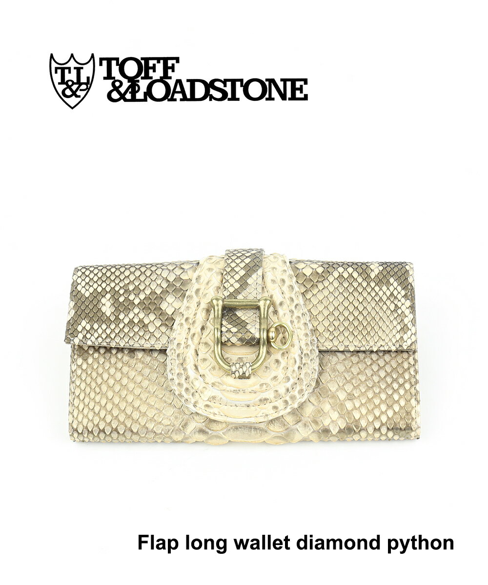 【LINEクーポン有】トフ&ロードストン TOFF&LOADSTONE ダイヤモンドパイソン ヘビ革 長財布 フラップロングウォレット Flap long wallet diamond python・R97-01200-1472301(レディース)(クーポン対象外)