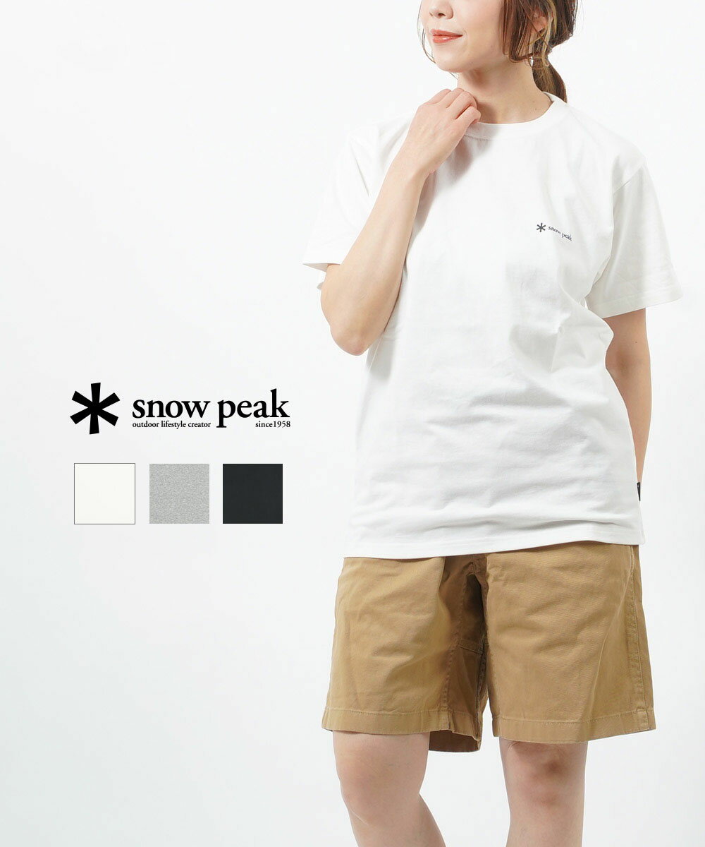 【30%OFF】スノーピーク Snow Peak コットン混 クルーネック Tシャツ カットソー SP Logo T shirt・TS-23SU001-4622301(メール便可能商品)[M便 5/5](メンズ)(レディース)(クーポン対象外)