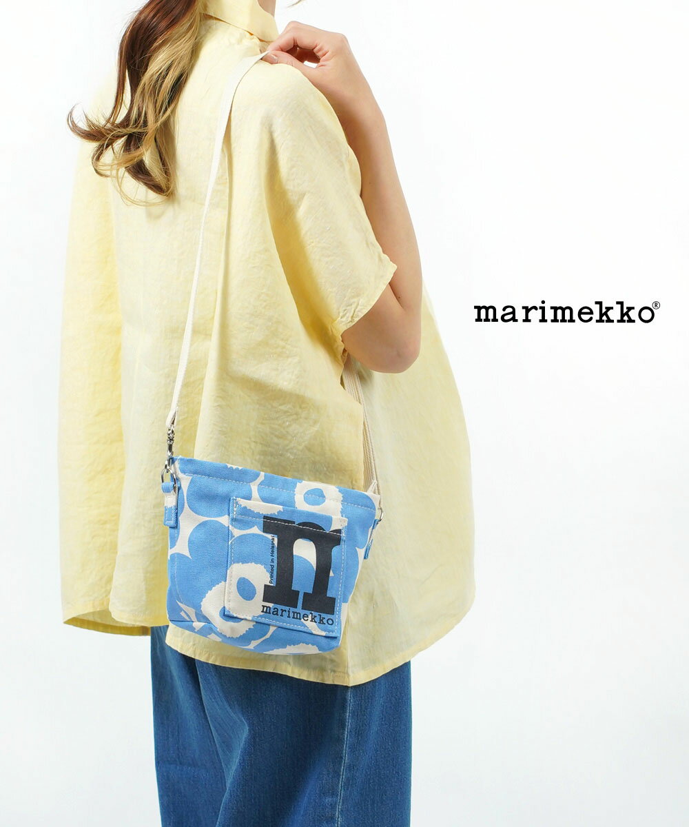 マリメッコ 【5/18～20限定11%OFFクーポン対象】【LINEクーポン有】マリメッコ marimekko ショルダーバッグ バッグ かばん ウニッコ コットン キャンバス 掛け ポシェット 旅行 お出かけ トラベル かわいい おしゃれ 北欧 軽量・52233691969-0062301(レディース)(クーポン対象外)