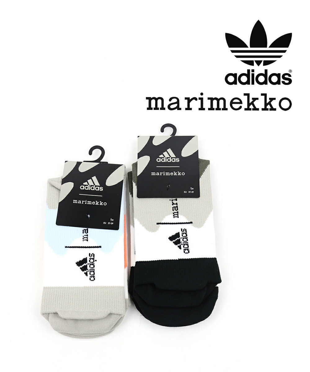 【5/18～20限定11%OFFクーポン対象】アディダス adidas ×marimekko ソックス 靴下 レディース マリメッコ S 22～24cm ライトブラウン ブラック トレーニング ジム スポーティー スポーツ 可愛い・EVZ91-0122301(メール便可能商品)[M便 3/5](レディース)(クーポン対象外)