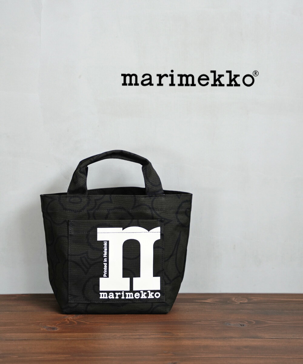 マリメッコ 【20%OFF】【LINEクーポン有】【2024年春夏新作】マリメッコ marimekko ミニ トート バッグ サブバッグ 鞄 カバン ブラック×ホワイト ウニッコ 花柄 ロゴ プレゼント ギフト おしゃれ 人気 北欧・52243292695-0062401(レディース)